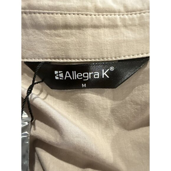 Allegra K Summer Safari Dress Collared Button Down Cotton Shirtdress Size M NWT - Picture 9 of 9